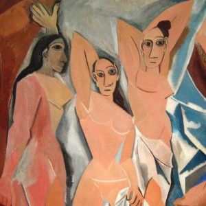 Trois femmes nues debout prenant la pose